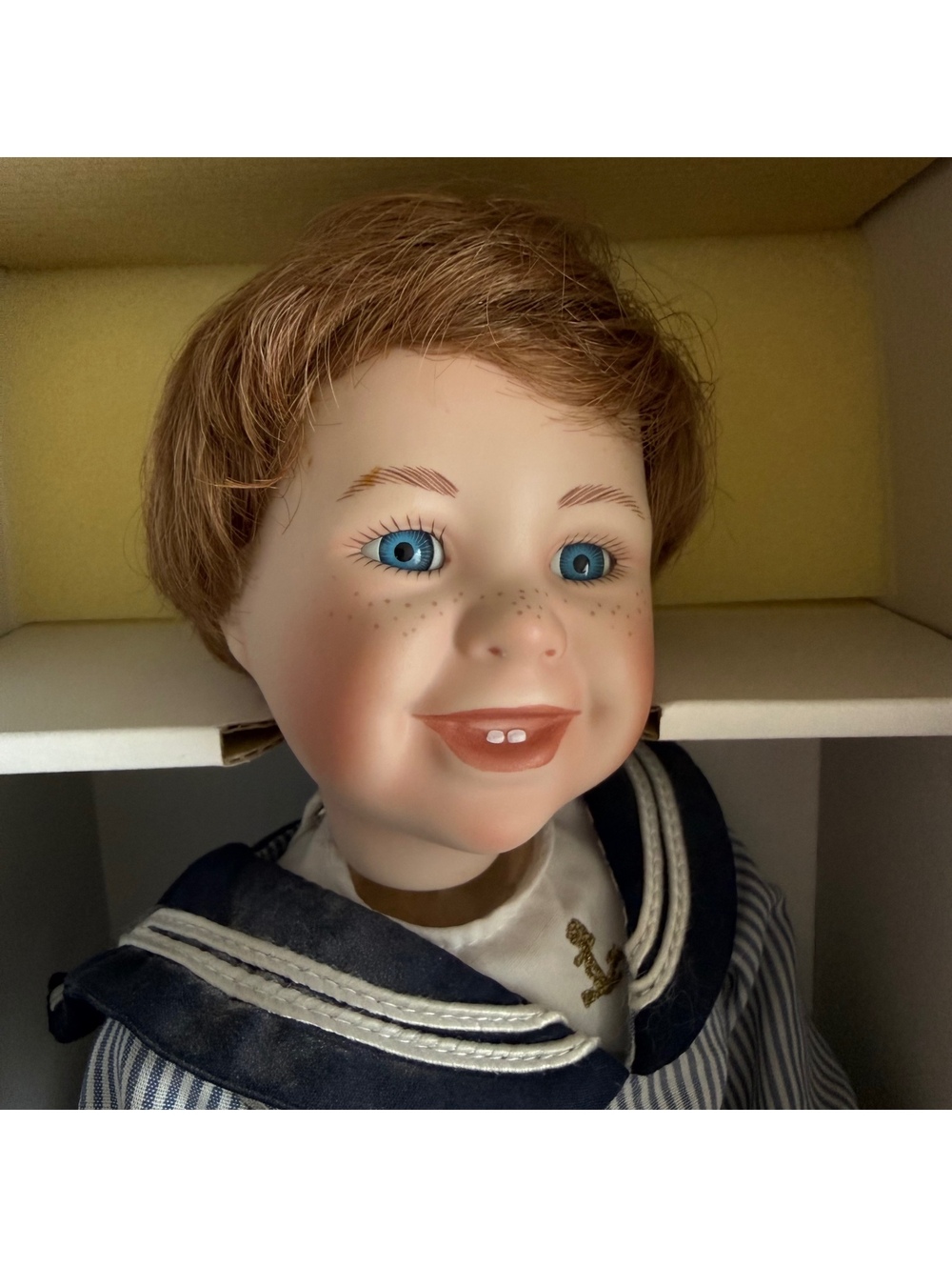 VTG Ashton Drake Frederick My Ship and I Porcelain Doll COA Box Sailor Boat